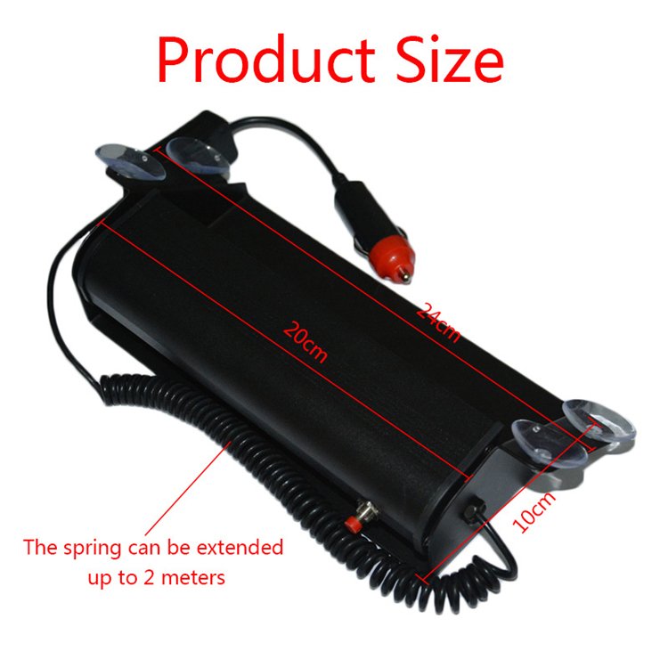 Red/Blue 8LED Strobe Lights Dual Colors Leds Suction Cup Car Warning Lamp DC 12V