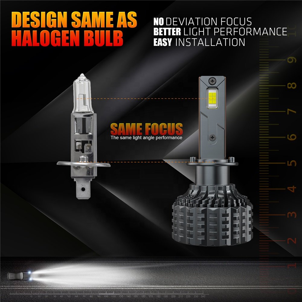 Customized High-quality LED Integrated High and Low Beam Headlights with Multi Color H1 LED Headlights to Choose From