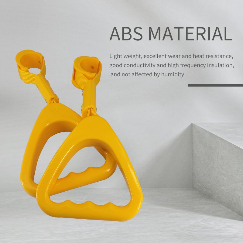 OEM ODM Yellow Green Red Nylon Handle Bus Accessories Triangle Plastic Handle Ring Subway Ring Handrail Public Trash Can Handle