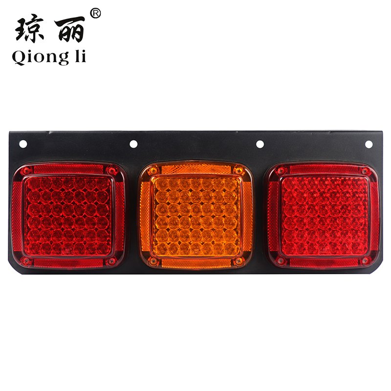 High Quality Led Rear Bumper Reflector Lights Yellow Red Harrier Innova with Brake Turn Signal Lamp for Truck Trailer Tractors