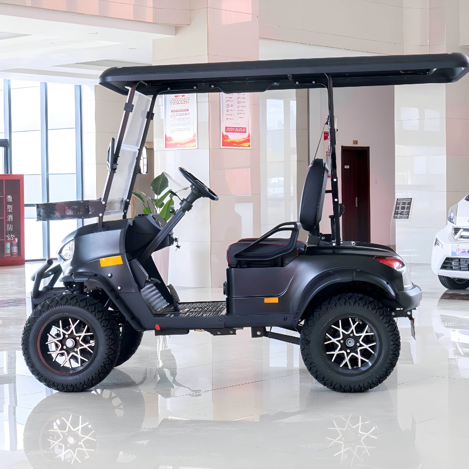 High Quality Golf Car with Lithium Battery 4+2 Seat Electric Off-road Vehicle Hunting High Four-wheel Vehicle
