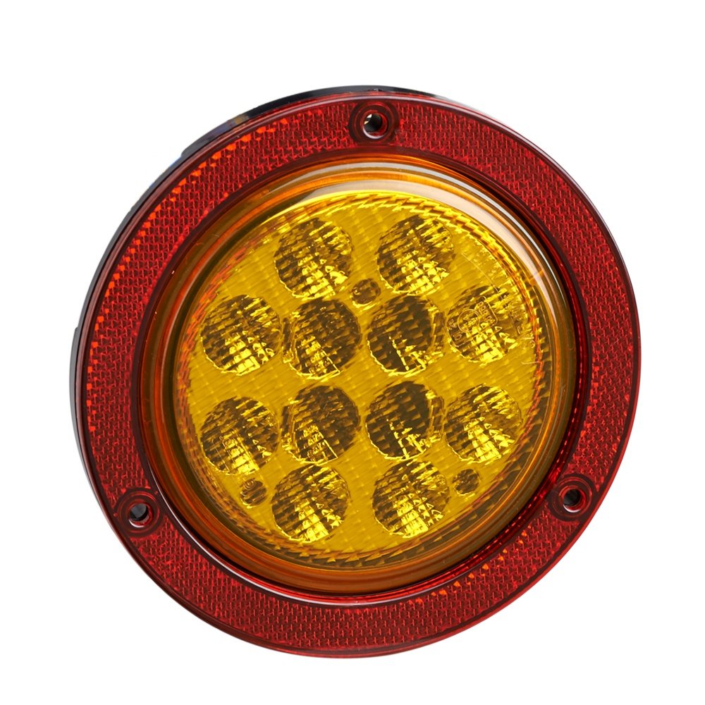 E-MARK DOT Approval 10-30V Waterproof 4inch Round LED Reverse Back up Lights for Truck Trailer Bus Tail Lamp