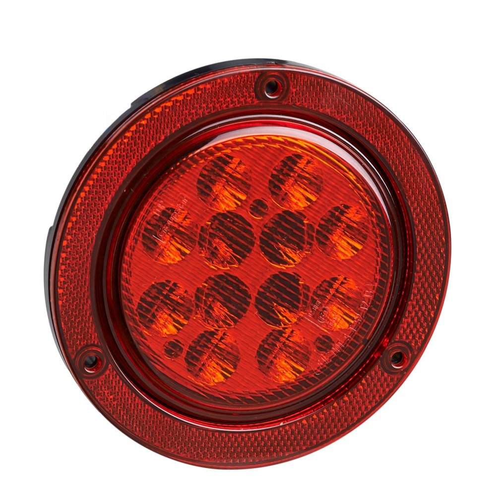 E-MARK DOT Approval 10-30V Waterproof 4inch Round LED Reverse Back up Lights for Truck Trailer Bus Tail Lamp