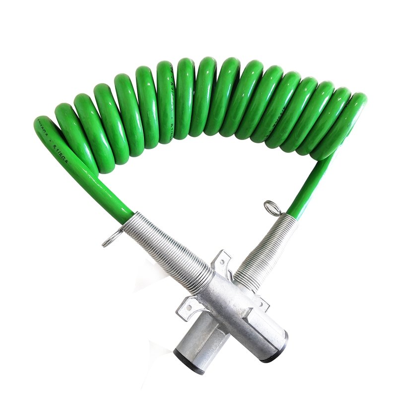 Electrical Wires Rubber Pvc Cable Flexible Copper Electric Cable Trailer Truck Coiled Spiral Power Cable