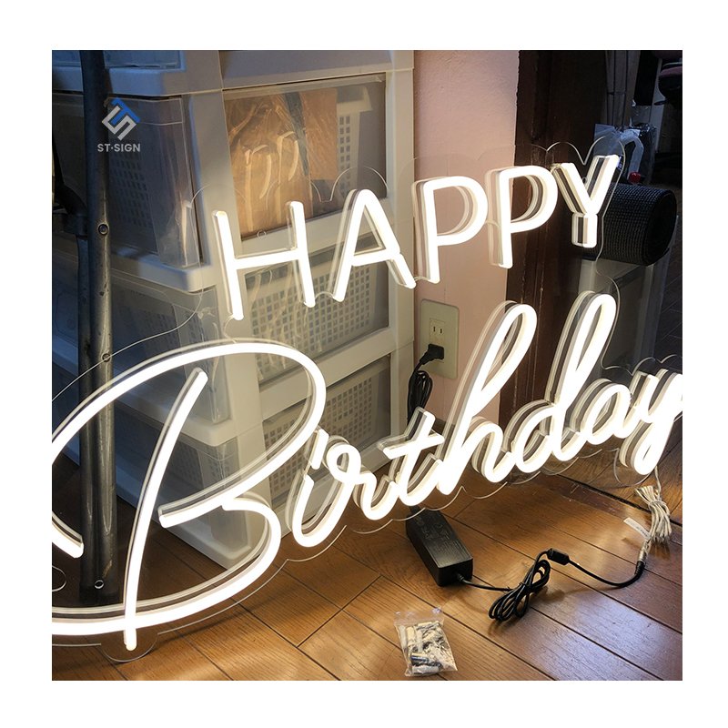"Happy Birthday" LED Neon Sign for Wedding/ Party /Indoor Decoration Customized LED Neon Sign