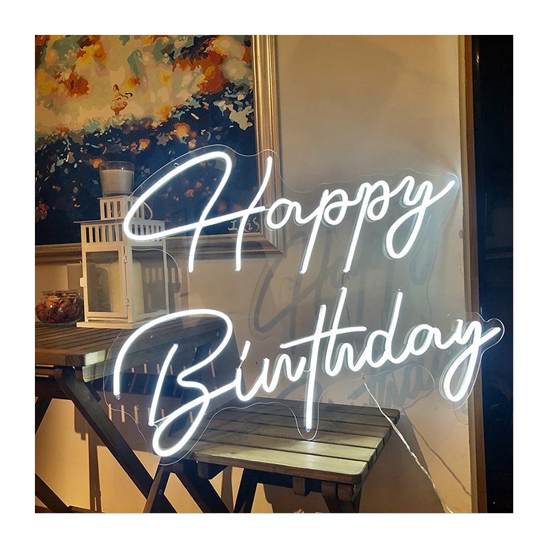 "Happy Birthday" LED Neon Sign for Wedding/ Party /Indoor Decoration Customized LED Neon Sign