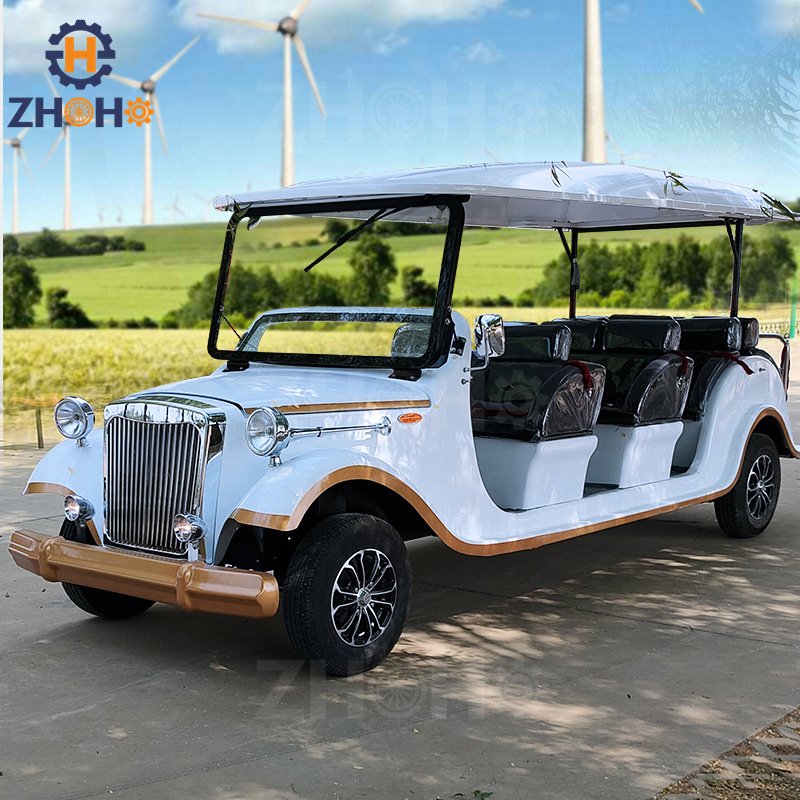 Enclosed Vintage Car Custom Electric Sightseeing Cart Old Retro Golf Car Vehicle for Sale