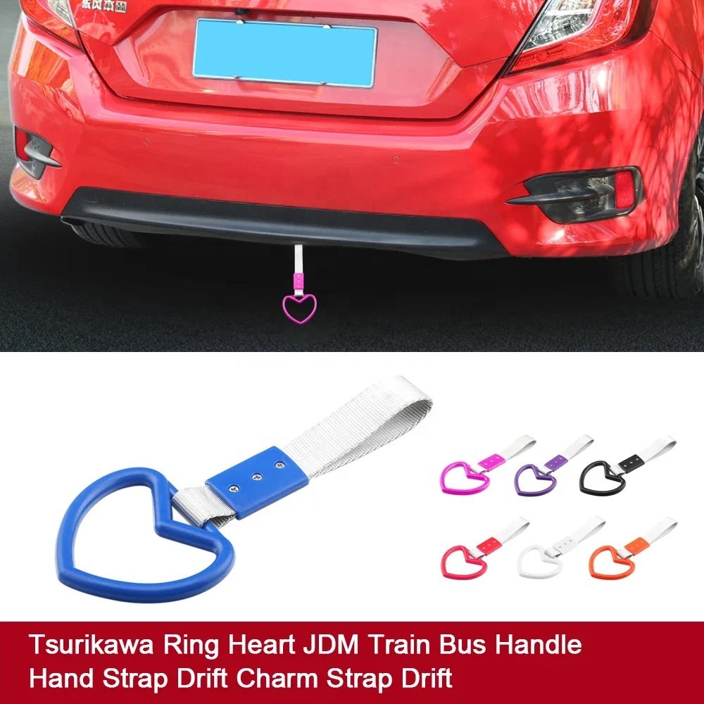 Auto Ring Heart JDM Train Bus Handle Hand Strap Drift Charm Strap Plastic Car Interior Styling Charm Straps Accessories) Tools