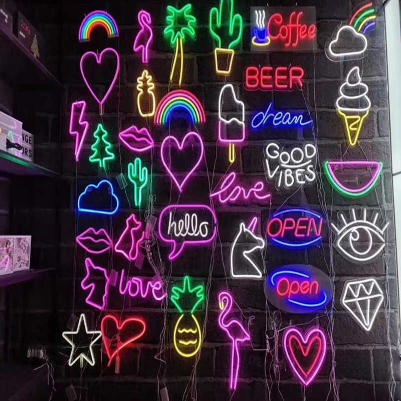 Outdoor/Indoor New Design Custom Neon Sign Acrylic 12v Led Light Signs Electronic Neon Signs for Decoration