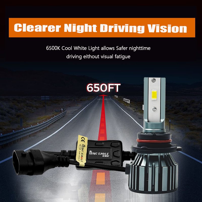 KingEagle M4-9006 CSP LED Headlight Factory Wholesale High Quality H1 H3 H7 H4 9005 HB3 9006 HB4 H8 H11 COB Led Headlight