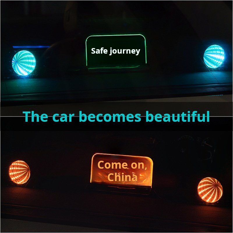 Yosovlamp Car Rear Shift Light RGB Colorful Music Time Tunnel Display Light Car APP Remote Control Tail Light