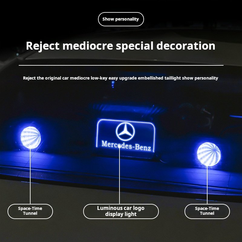 Yosovlamp Car Rear Shift Light RGB Colorful Music Time Tunnel Display Light Car APP Remote Control Tail Light