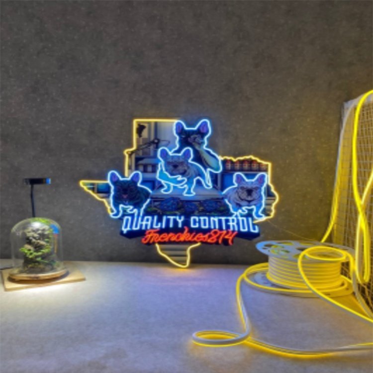 Custom Neon Sign 3D UV Printed Led Neon Sign Spaceman UV Printed Comic Anime Light up Sign for Art Decoration