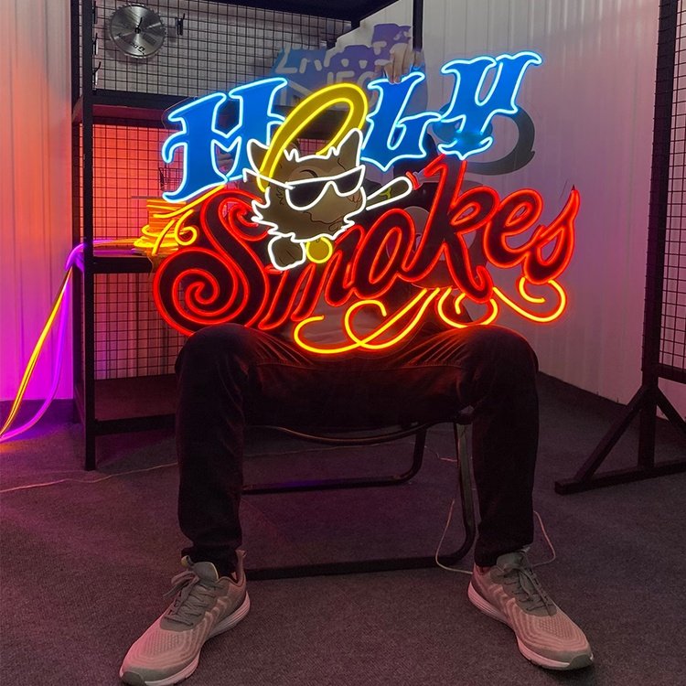 Custom Neon Sign 3D UV Printed Led Neon Sign Spaceman UV Printed Comic Anime Light up Sign for Art Decoration