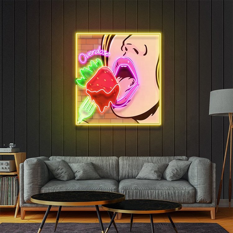 Custom Neon Sign 3D UV Printed Led Neon Sign Spaceman UV Printed Comic Anime Light up Sign for Art Decoration