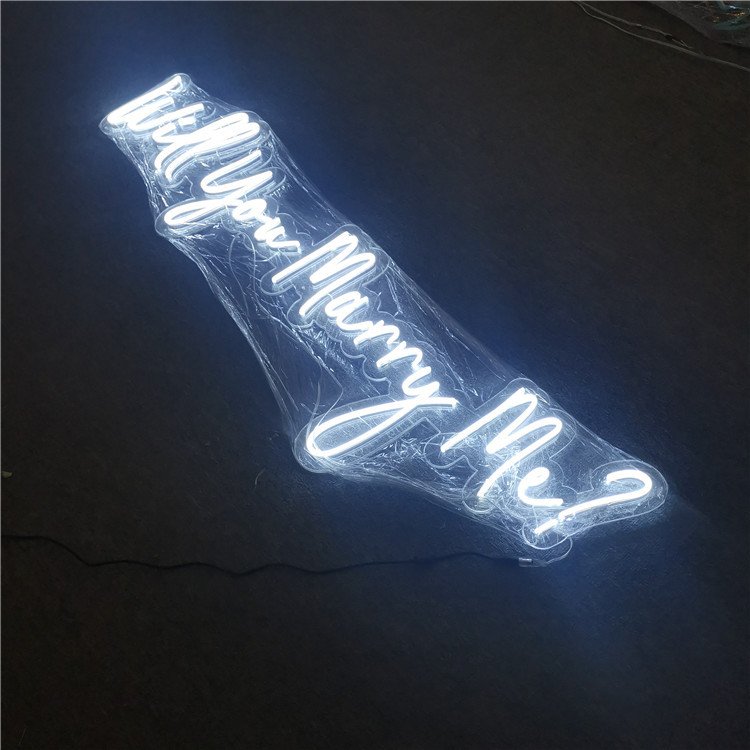 3D Flexible Muti-color Waterproof Wedding Use Will You Marry Me Neon Sign