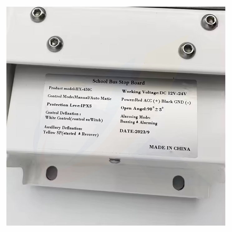 DC 12V 24V Public Traffic Safety LED Flashing School Bus Stop Light Sign Board for Roadway Use