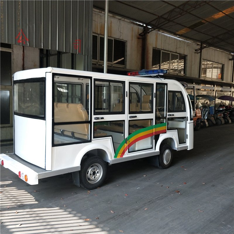1100CC Displacement Gasoline Engine Oil Powered Fully Enclosed 8 Seat Patrol Car Gas Classic Sightseeing Bus