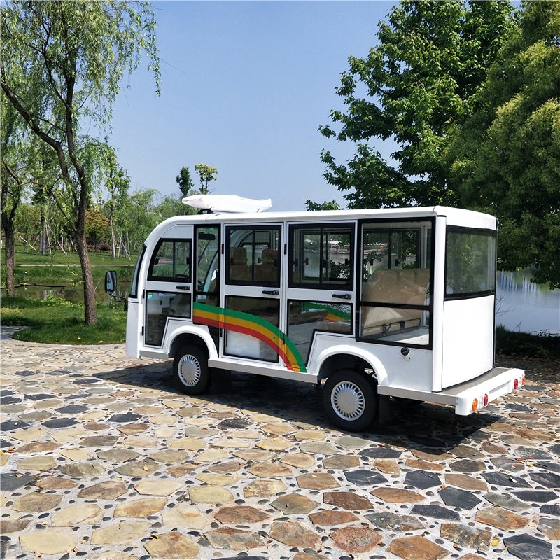 1100CC Displacement Gasoline Engine Oil Powered Fully Enclosed 8 Seat Patrol Car Gas Classic Sightseeing Bus