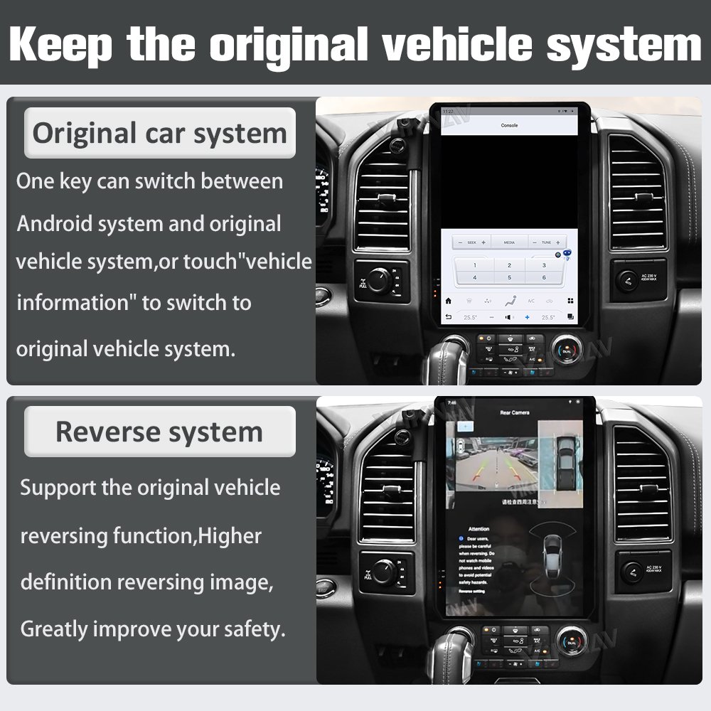 128GB Car Radio for Ford Raptor F150 F250 F350 F450 2015 - 2022 Android Auto Multimedia Player Touch Screen Stereo Head Unit
