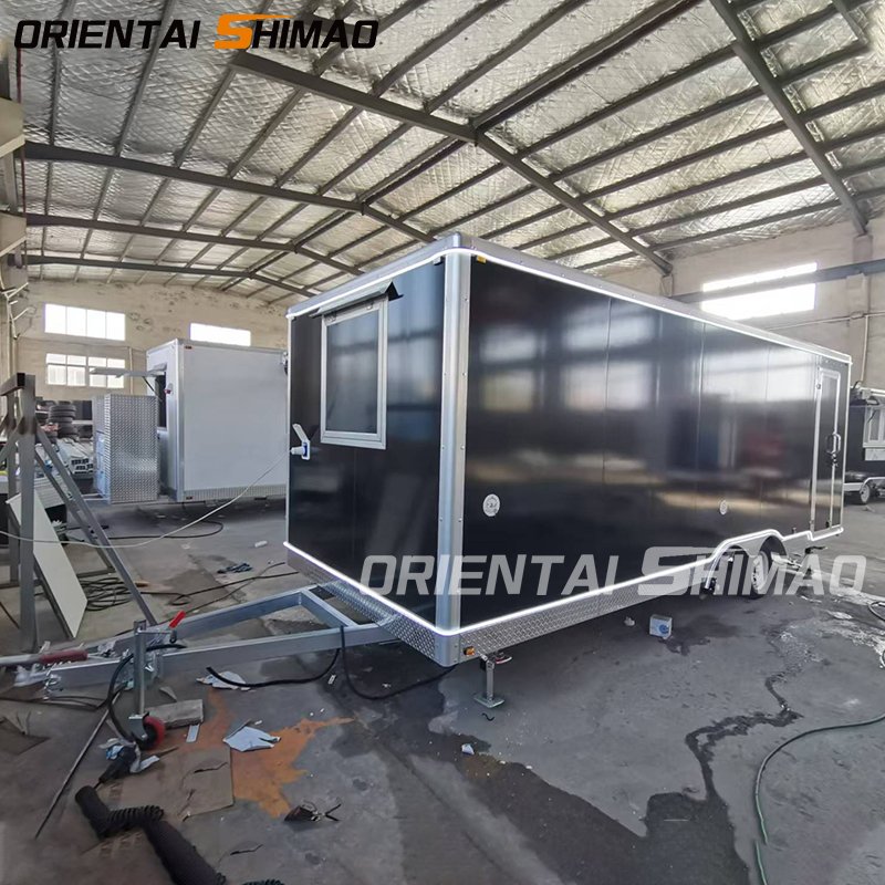 Oriental Shimao Concession Food Trailer Fully Equipped Mobile Kiosk Fast Food Equipment Trailer with Toilet