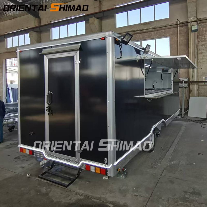 Oriental Shimao Concession Food Trailer Fully Equipped Mobile Kiosk Fast Food Equipment Trailer with Toilet