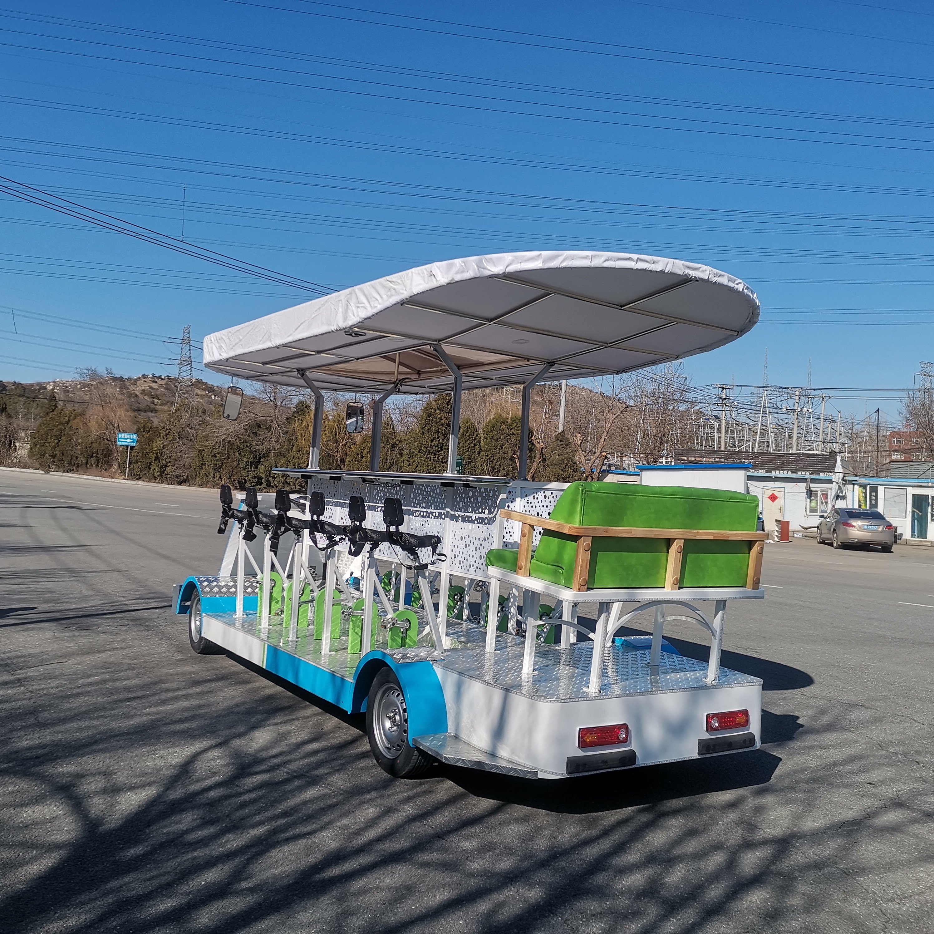 16 Seats Party Mobile bar Beer Bike Electric Pedal Bus Beer Bike