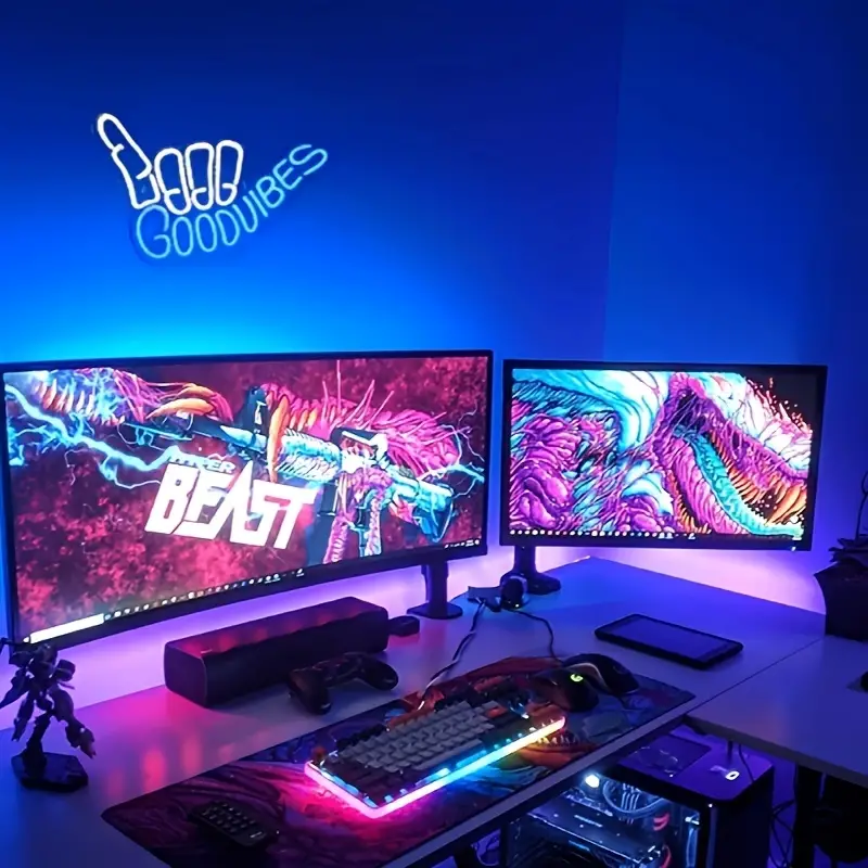 Most Popular Illuminated Multiple Modes Rgb Led Neon Light Sign Dropshipping for Kids Bedroom Living Room Decoration