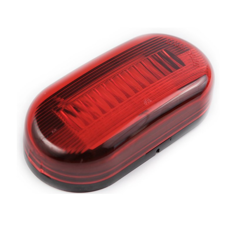 Hot Sale 4 Inch Oval sealed Side Marker Light Wire Connect Red PC Lens 4 Number LED Clearance Light for Truck Trailer School Bus