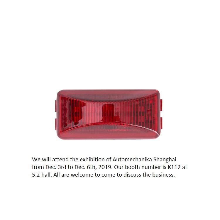 12V SAE Vehicle Light Practical 2" RED LED Side Marker and Clearance Emergency Lamp for RV/Truck/Tractor