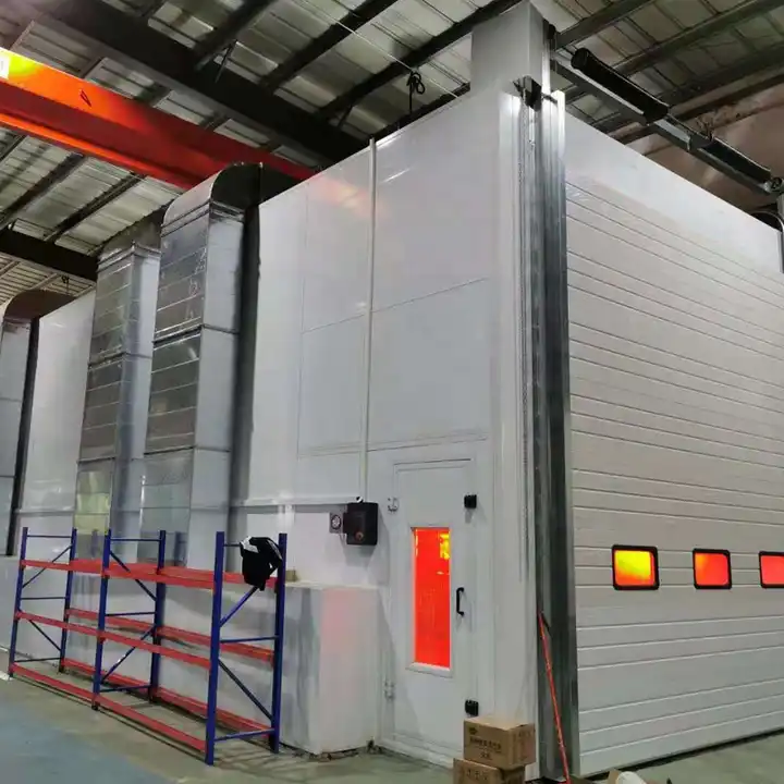 15m Large Spray Booths for Bus Truck Painting Heavy Duty Truck Paint Baking Room Diesel Heating System Spraying Oven for Sale