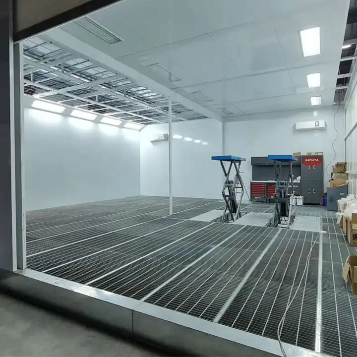 15m Large Spray Booths for Bus Truck Painting Heavy Duty Truck Paint Baking Room Diesel Heating System Spraying Oven for Sale