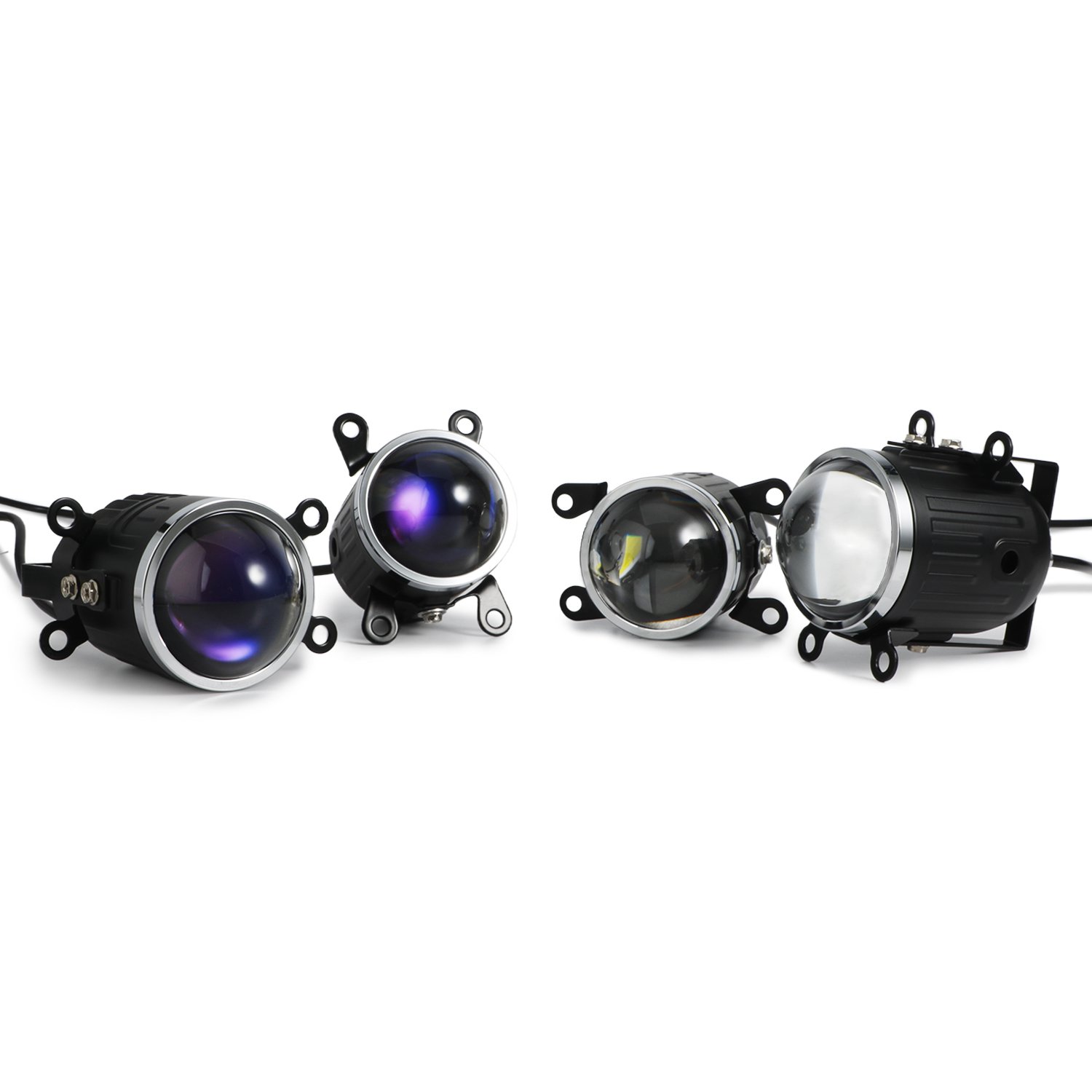 Three Color Fog Lights F20 2.0inch High Quality Lens Led Projector Headlights for Car H11 Led Lights Bulb for Car