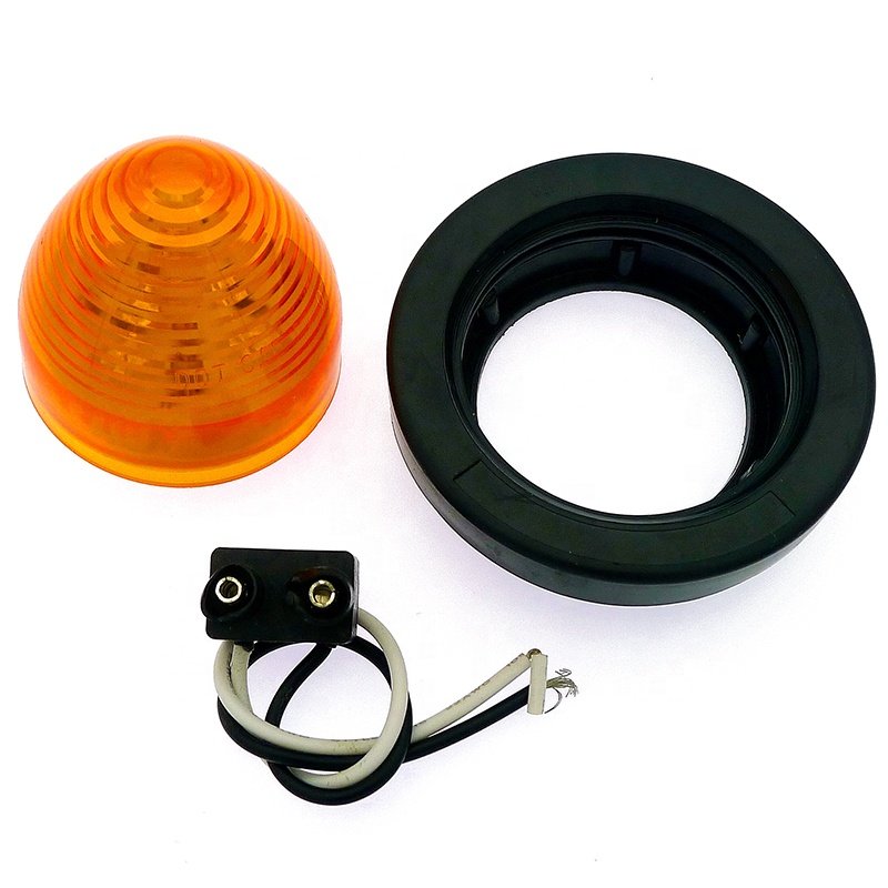 2 Inch Beehive Waterproof Amber LED Truck Trailer Bus Lorry Clearance Lamp Side Marker Lights