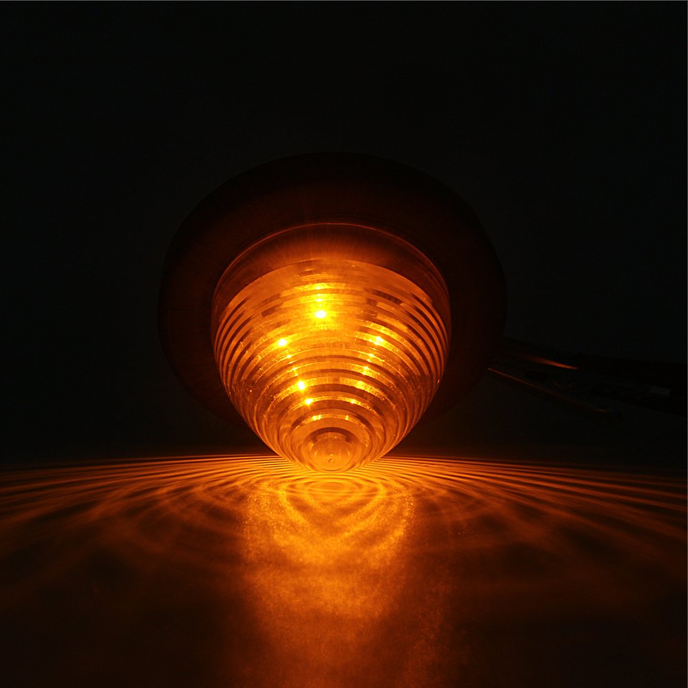 2 Inch Beehive Waterproof Amber LED Truck Trailer Bus Lorry Clearance Lamp Side Marker Lights
