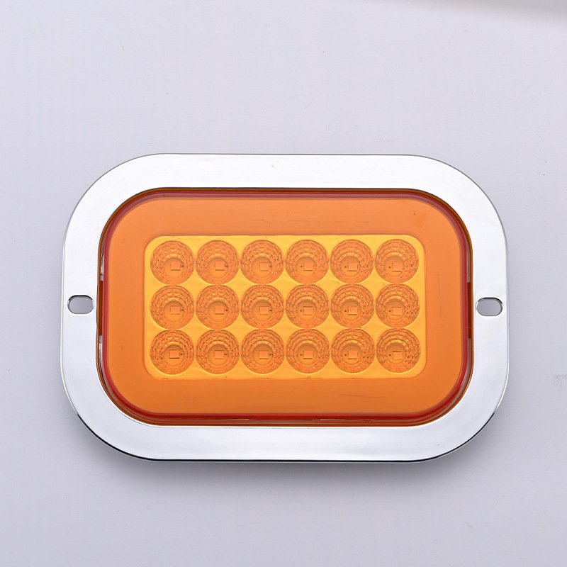 Vehicle Auto Part 6.3 Inches LED Anti-rear Collision Fog Light IP65 Waterproof Square Standard Size Lorry Trailer Lamp 10-30V