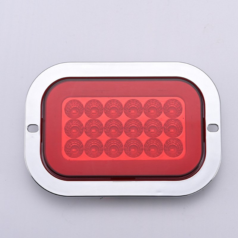Vehicle Auto Part 6.3 Inches LED Anti-rear Collision Fog Light IP65 Waterproof Square Standard Size Lorry Trailer Lamp 10-30V