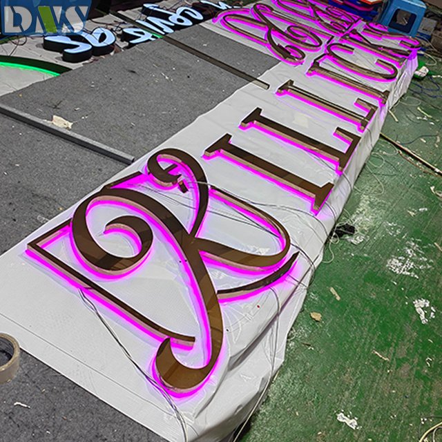 logo Sign Lightwall Mounted Store Front Sign Backlit Led Letter Acrylic Sign Board