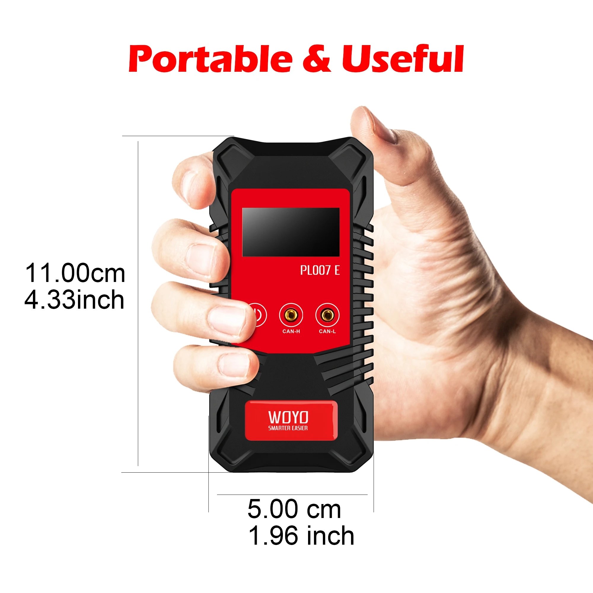 WOYO PL007E 2025 CAN BUS Tester Engineer Edition Auto-recognize CAN-H CAN-L Breaking Wire Direct Data Reading for AC Cars