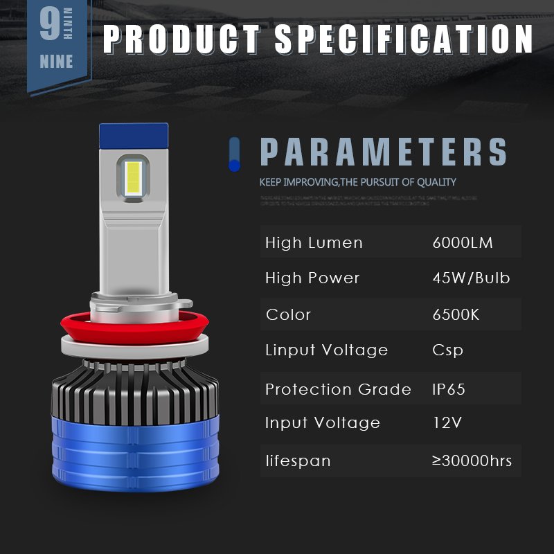 Car Headlight Bulbs Car Accessories Fog Light 8000k Led Auto 9005 Hb3 H7 6500K 4300K