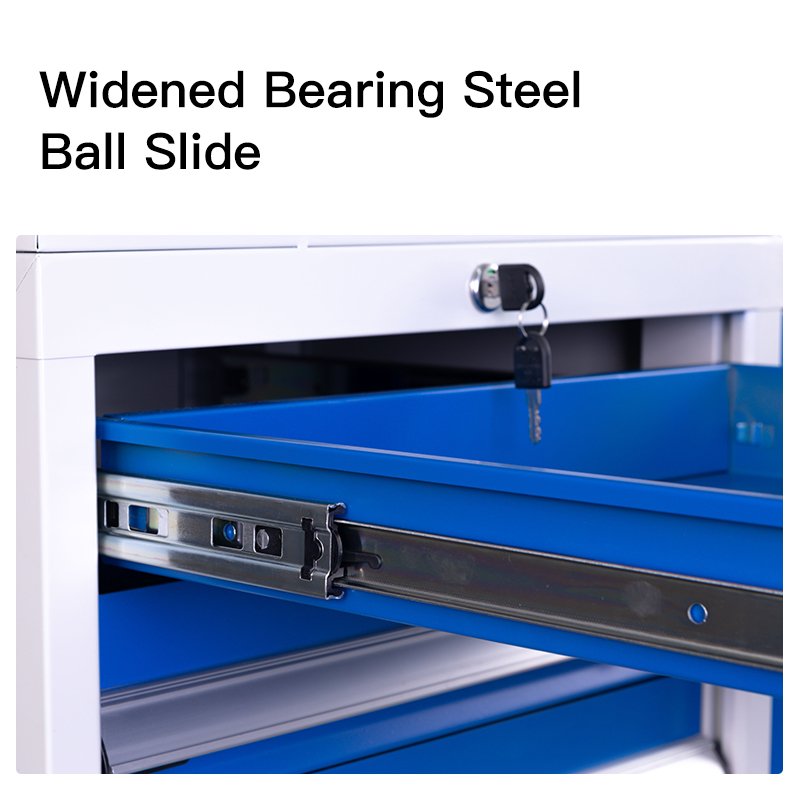 Heavy-Duty Two-Drawer Tool Chest Auto Repair Workshop Metal Multifunctional Repair Trolley Auto Workshop Storage Features