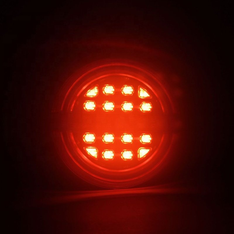 IP67 Waterproof 24V Trailer Truck Round Led Hamburger Tail Lights Rear Lamp for Lorry Van Caravan Campe