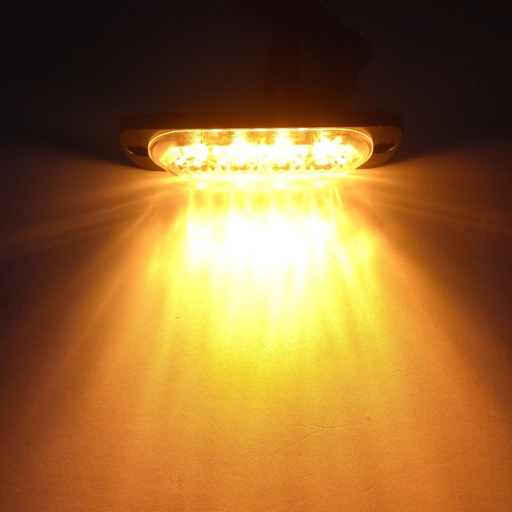 Super Bright Flash 4 Led 6 Led Vehicle Truck Led Warning Light Strobe Side Led Marker Light