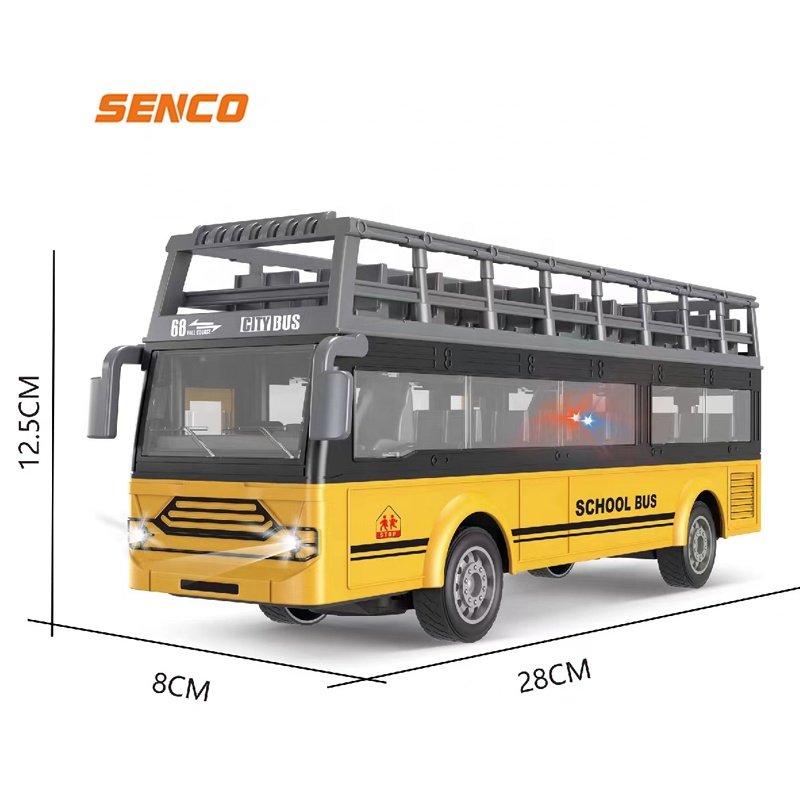 Senco Double Decker School Bus Toy Remote Control School Bus Monster Toy Remote Control Toy Bus for Kids