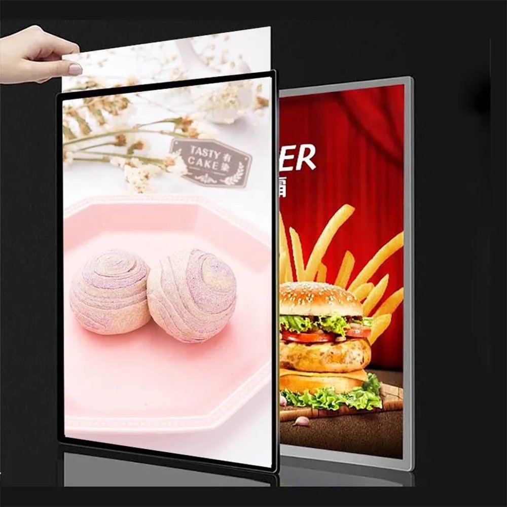 Custom Store Poster Led Lighting up Box Store Acrylic Led Slim Box Led Waterproof Ice Cream Advertising Board Led for Store