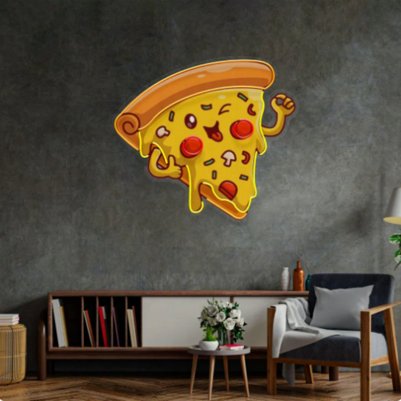 Custom Pizza Wall Led Light up Sign Store Business logo Design Led Custom Store Business Signboard Led Lighting for Advertising
