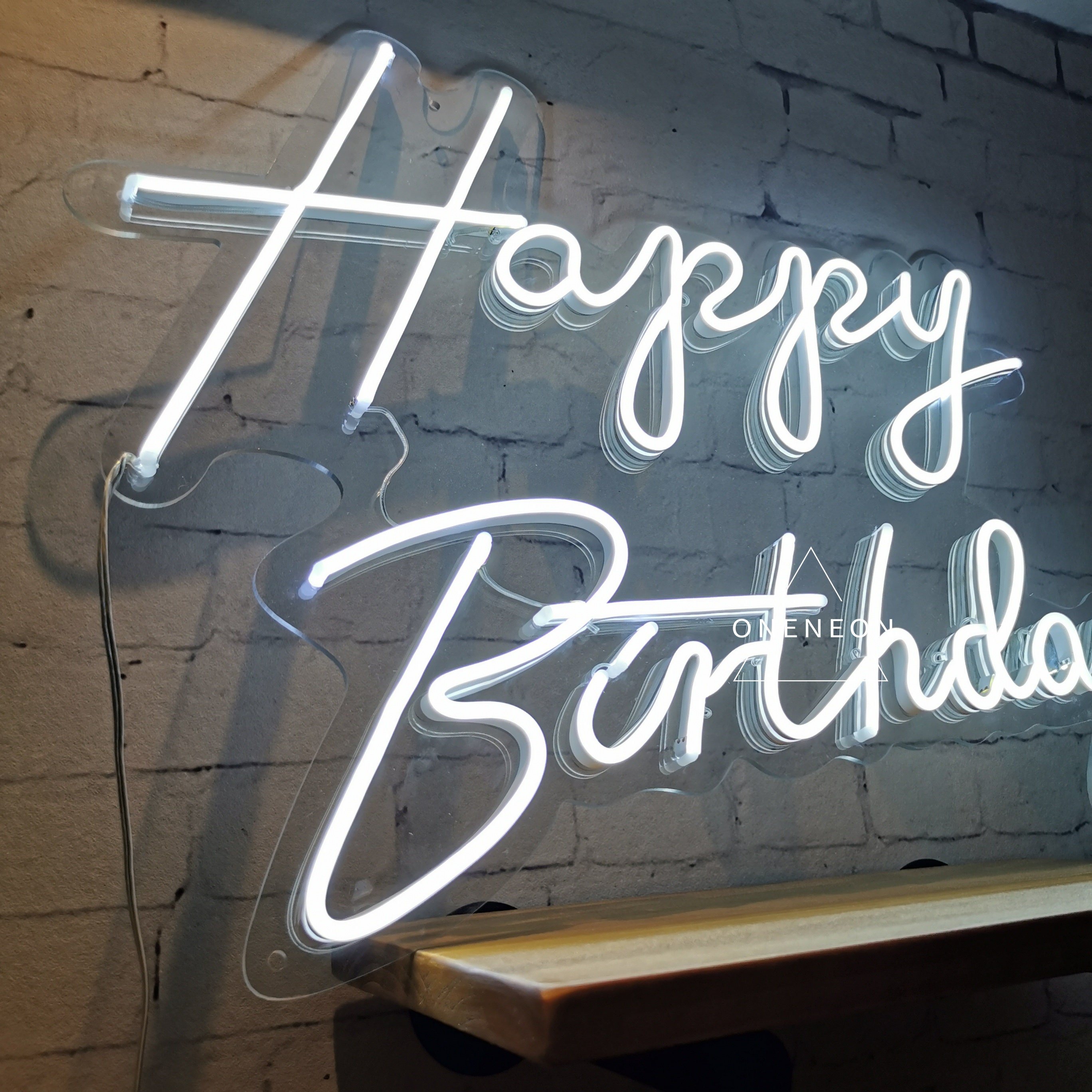Happy Birthday Neon Sign Custom Party Neon Sign Acrylic Flex Led Custom LED Light Yard Decor Sign