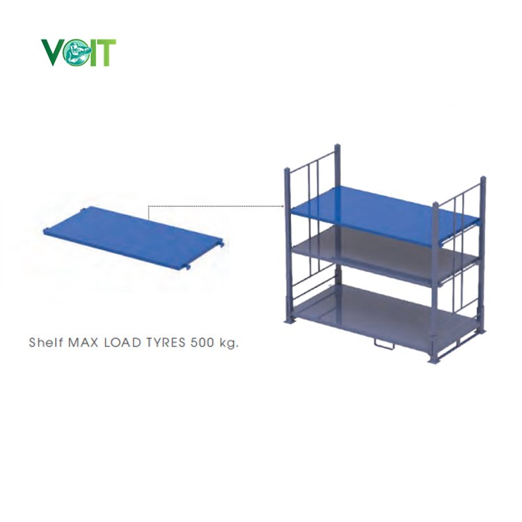 Heavy Duty Storage Metal Customised 3 Layer Foldable Truck Tyre Racks