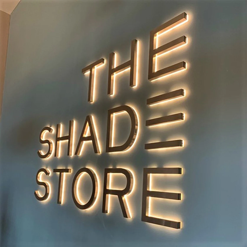 3d Backlit Sign, 3d Led Signage, Custom Outdoor Logo, Light Sign 3d Brushed Metal 3d Business Sign 3d Custom Sign for Office