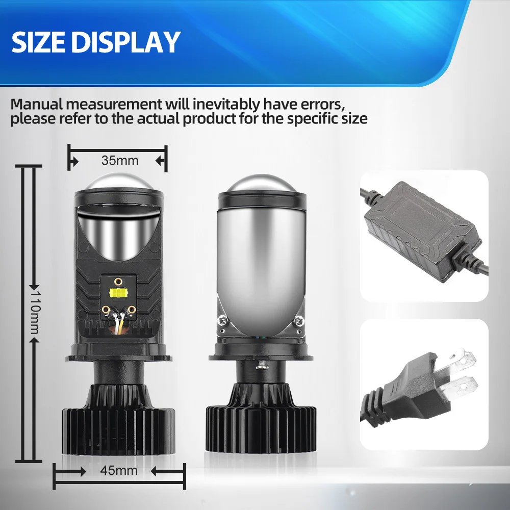 Led Mini H4 35W 6000K LED Projector Lens Bulbs for RHD/LHD Headlamp Foshan Led Y6 Y7 Luces Led Headlights Bulb
